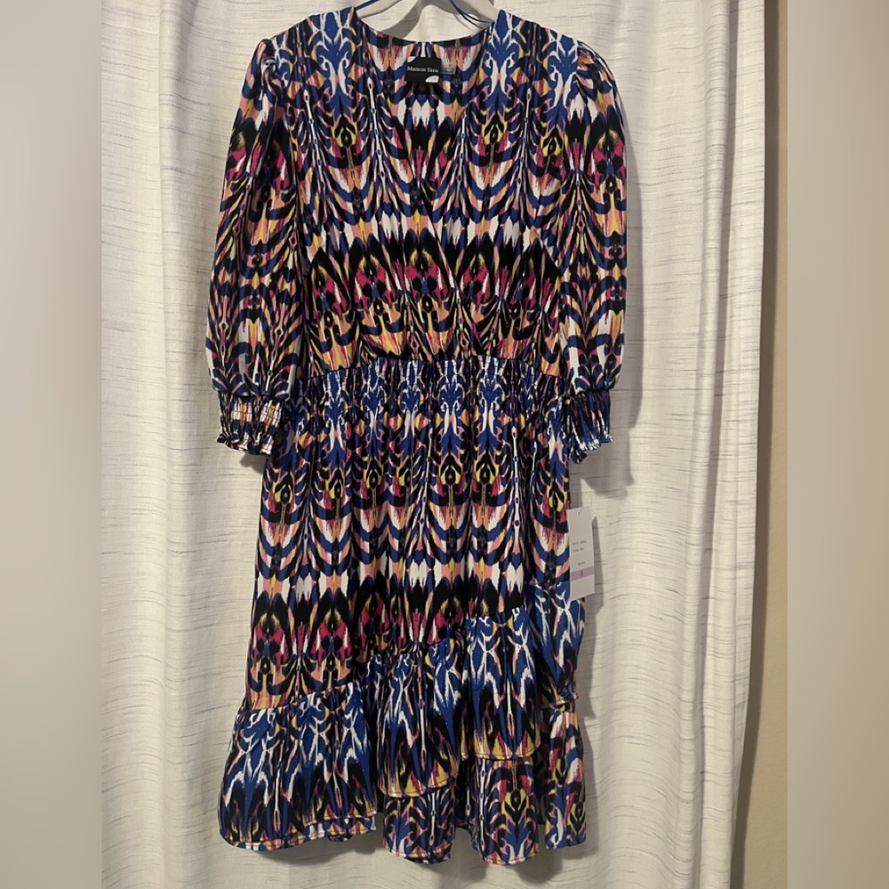 NWT Maison Tara Patterned Dress Size 6